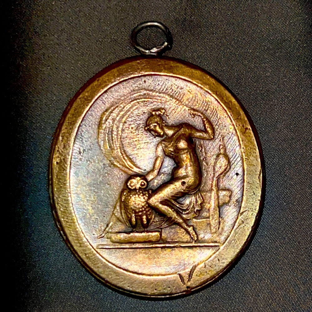 Pyrrha over 2 inches Athena Bronze Talisman